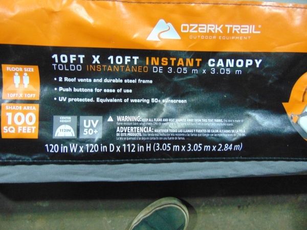 Ozark Trail 10x10 Instant Canopy