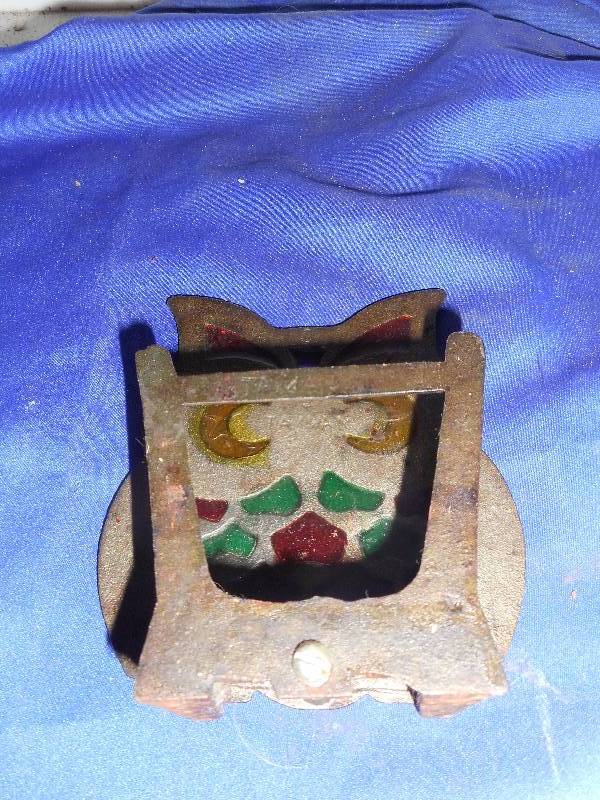 VINTAGE METAL OWL NAPKIN HOLDER