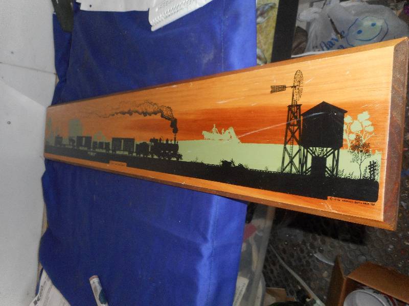 WOODEN TRAIN SIGN