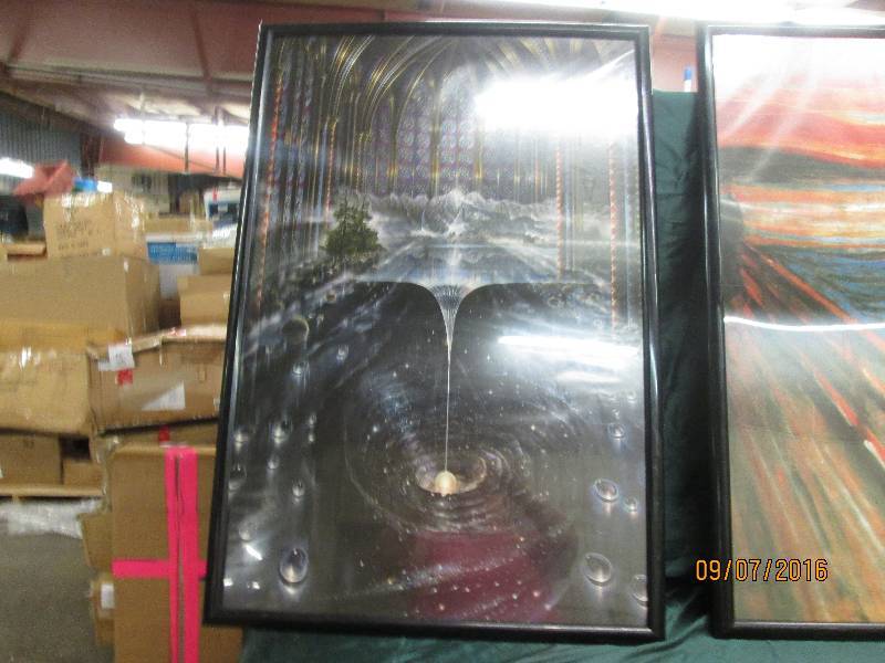 lot 13 image: Pictures, cork board & Dry erase bo...