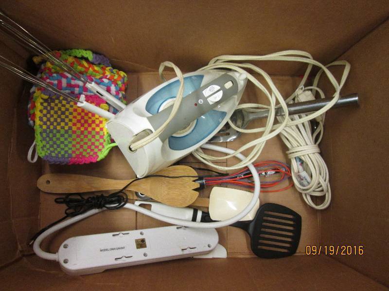 lot 57 image: iron, spatulas , wisk, marvin the m...