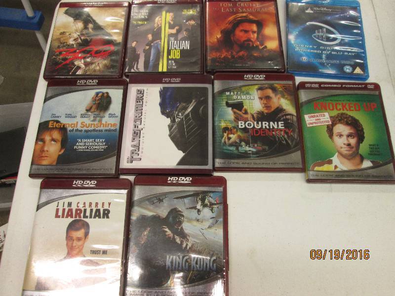 lot 61 image: 9 hd dvds liarliar, king kong, ete...