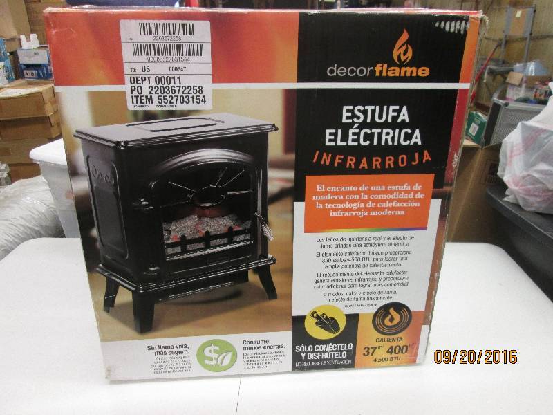 lot 89 image: decorflame infrared electric stove...