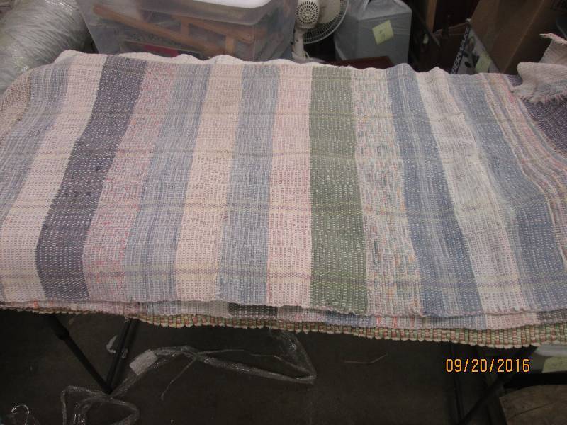 lot 94 image: 3 rugs 1 is 11 foot long x 2ft wide...
