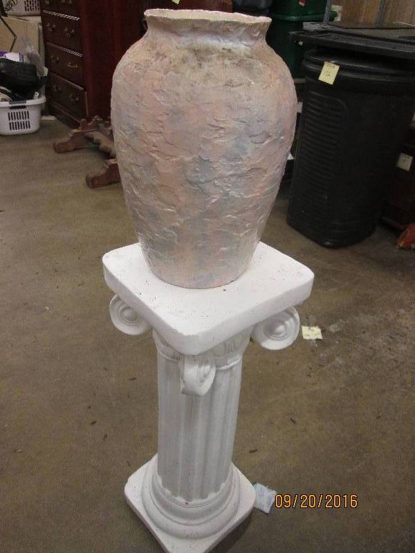 lot 140 image: vase and pedestal...