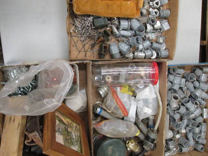 lot 216 image: misc odds and ends nails conduit pc...