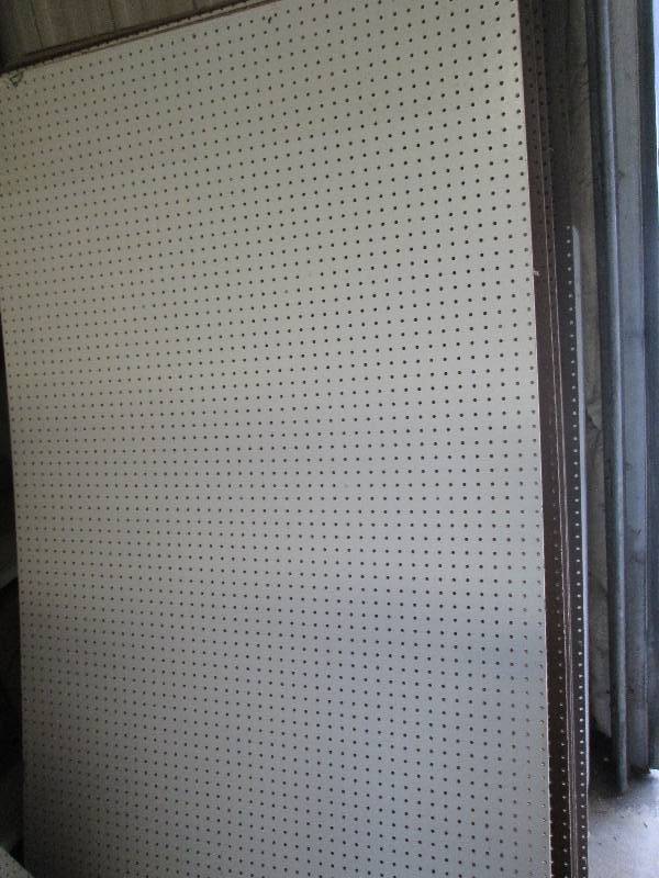 lot 242 image: 4 pcs 47 wide x 76 tall peg board...