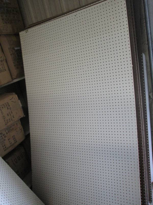 lot 245 image: 4 pcs 47 wide x76 tall peg board...