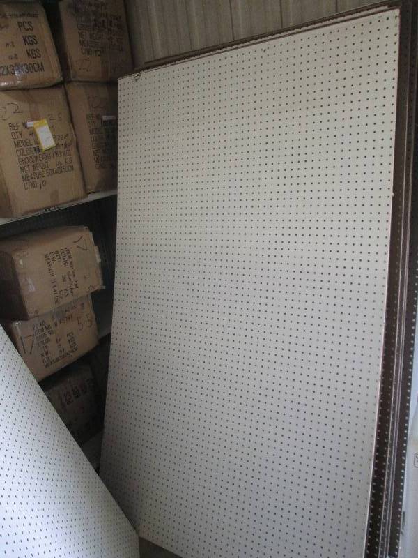 lot 249 image: 4 pcs 47 wide x 76 tall peg board...