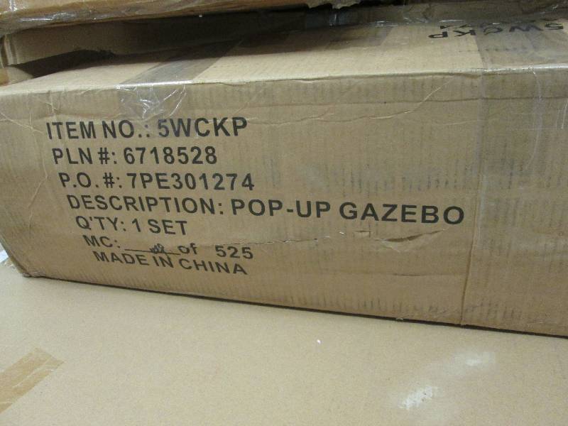 lot 150 image: Pop-Up Gazebo open box Retail $199....