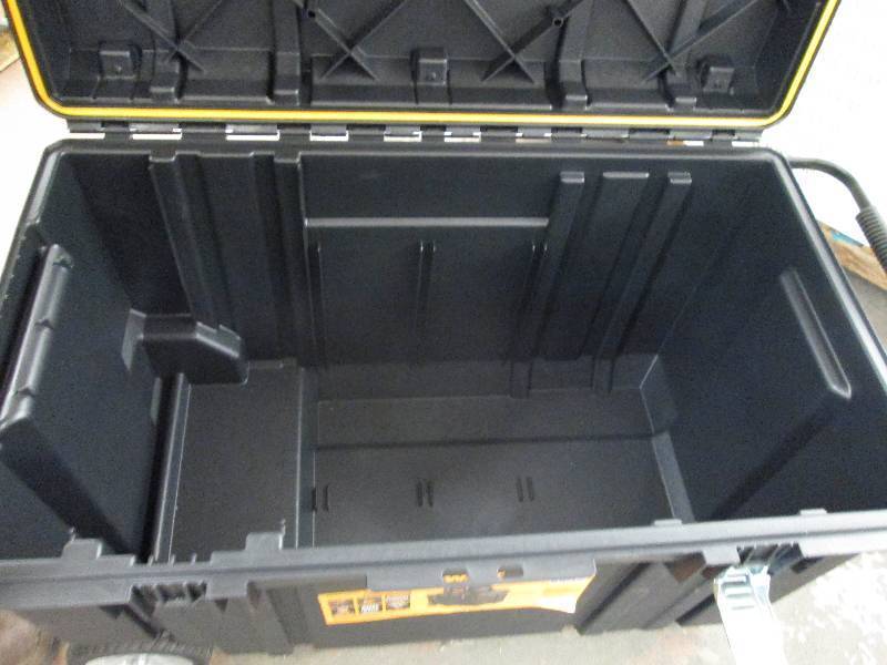 lot 161 image: DeWalt tough tool box one handle is...