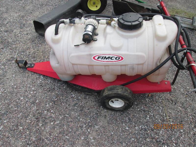 lot 4 image: Fimco 25 gallon plastic sprayer on ...
