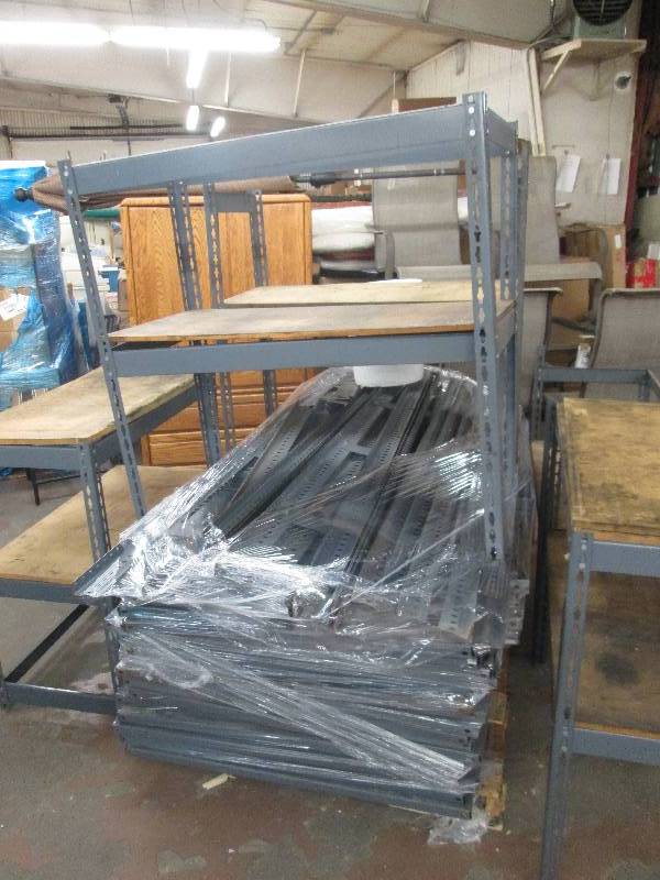 lot 18 image: big lot of metal shelving 5 individ...