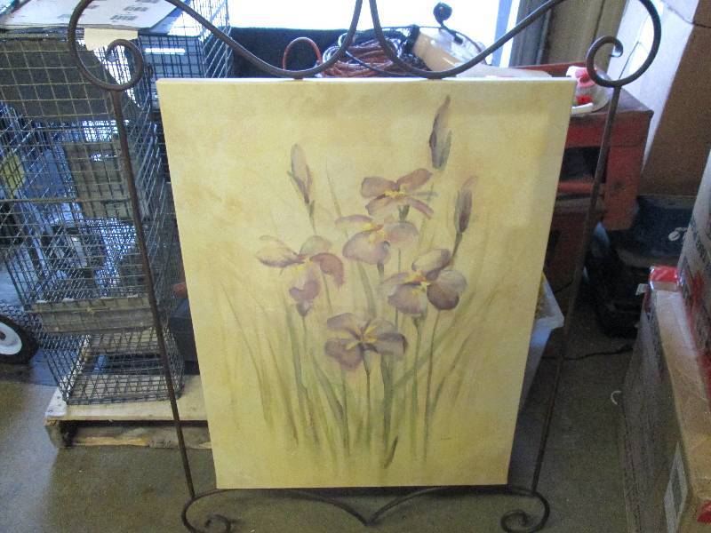 lot 78 image: canvas picture with metal frame 43...