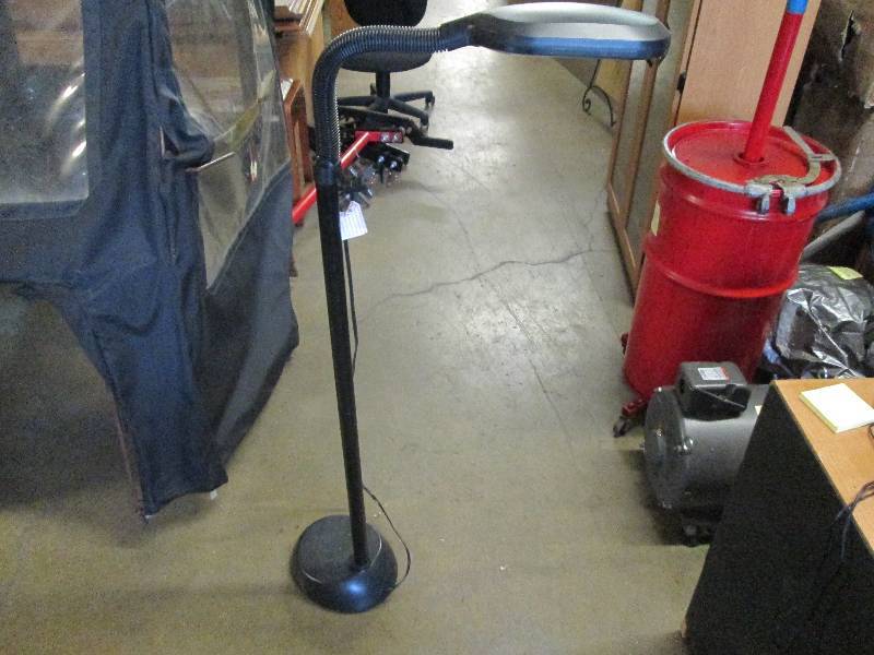 lot 80 image: free standing black lamp 48 tall ...