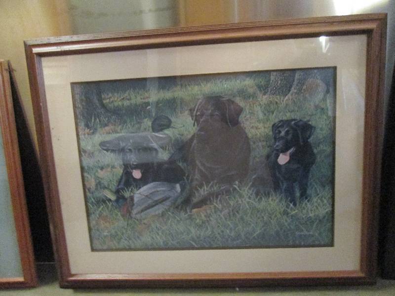 lot 99 image: 1 picture of 3 dogs ...