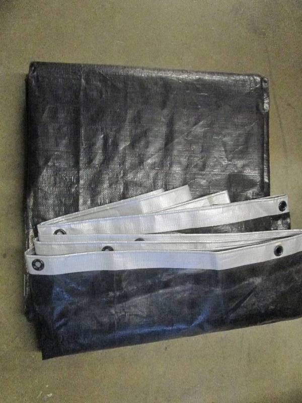 lot 120 image: used tarp 16 feet long black on ons...