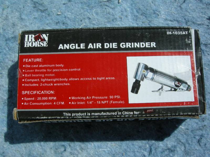 lot 37 image: Iron Horse Angle Air Die Grinder