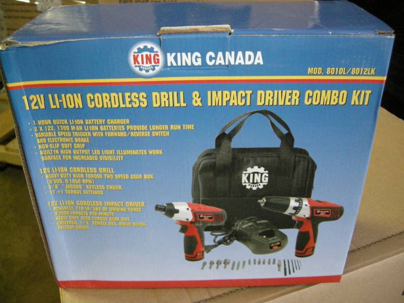 lot 89 image: King Cordless Drill & Impact Combo Kit