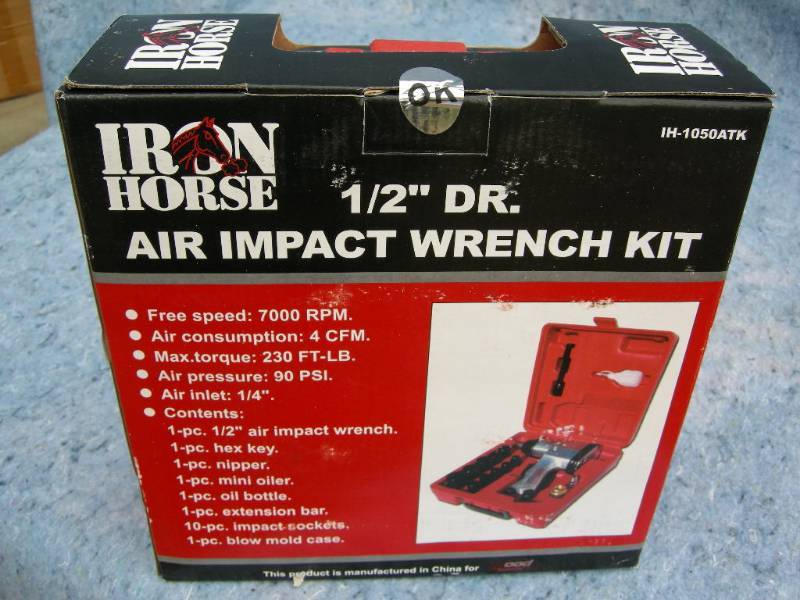 lot 118 image: Iron Horse 12 Air Impact Wrench Kit