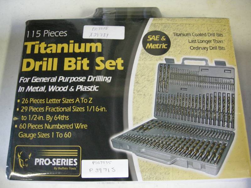 lot 190 image: Titanium Drill Bit Set
