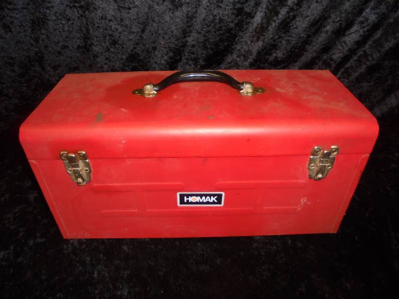 Homak Red Metal Toolbox with Content