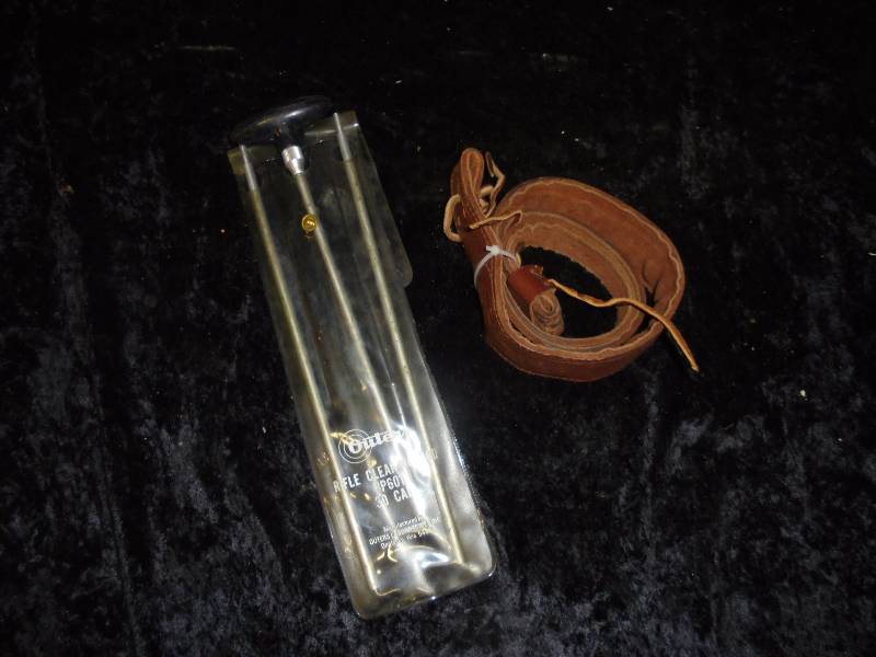 30 Caliber Rifle Cleaning Kit & Leather Rifle Sling