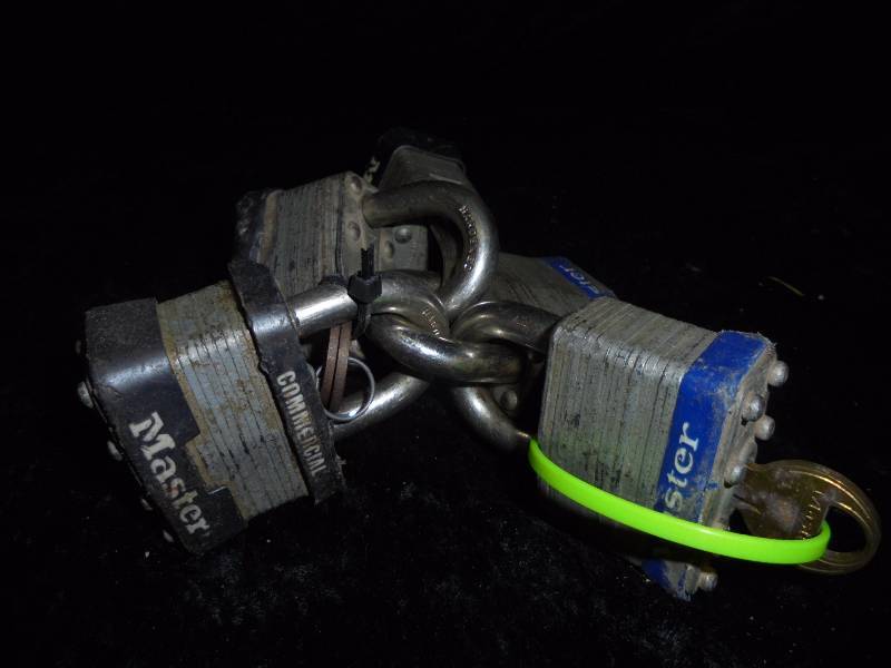 Set of 5 Master Locks, Keyed Alike, Extra Keys