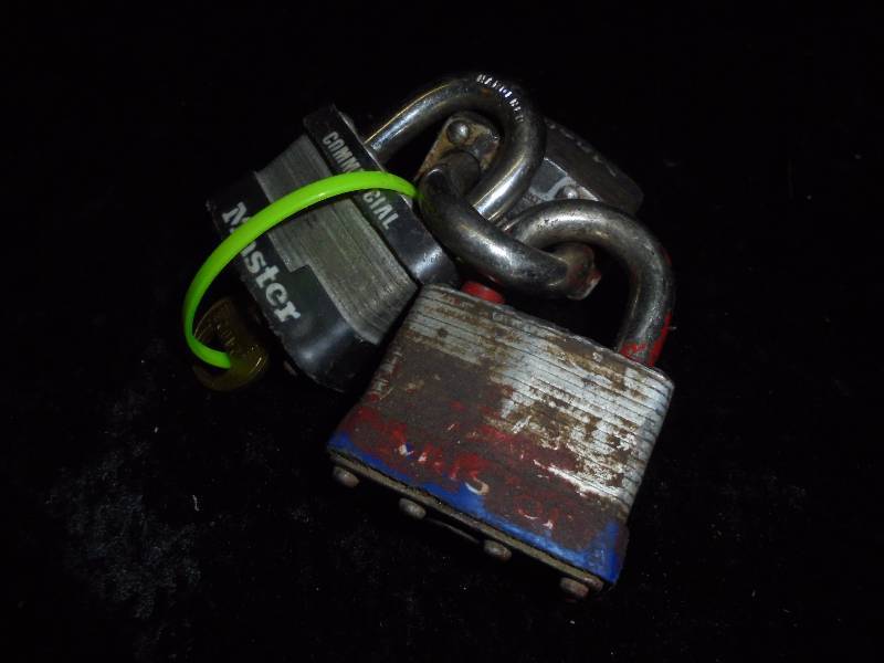 Set of 3 Master Locks, Keyed Alike