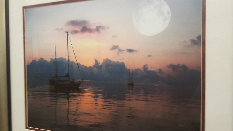 lot 42 image: 37 x 31 Framed and Matted Print