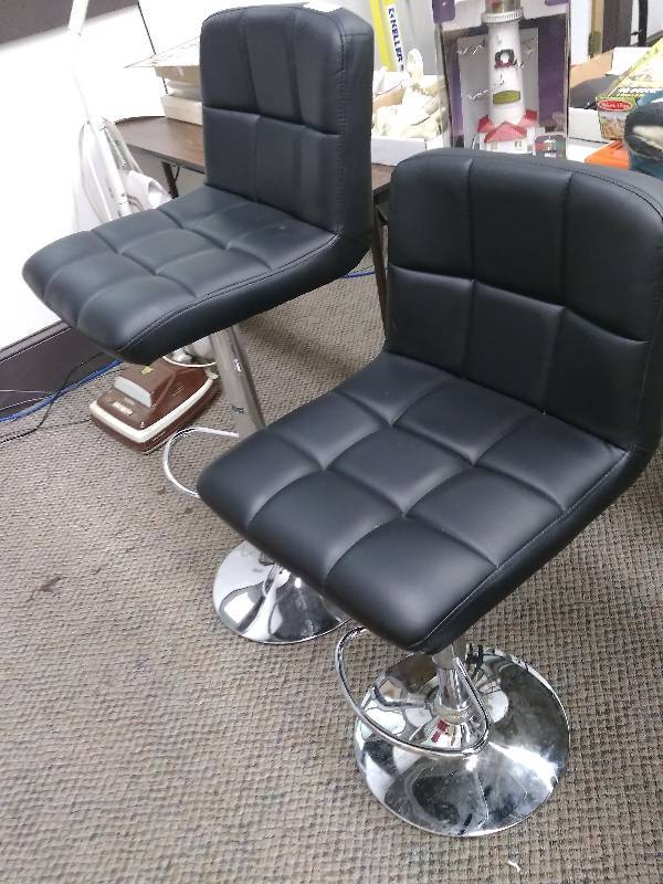 Two Swivel Bar Stools