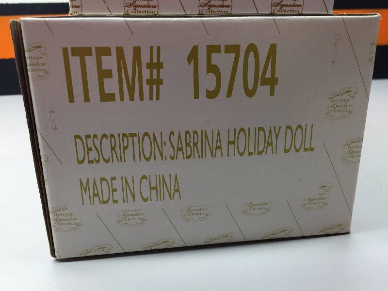 HERITAGE SIGNATURE COLLECTION PORCELAIN DOLLS - WINTER BABY & SABRINA HOLIDAY DOLL