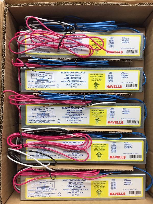 E-232-I-UV-N T8 (F32) 1 CASE OF 10 ELECTRONIC BALLAST
