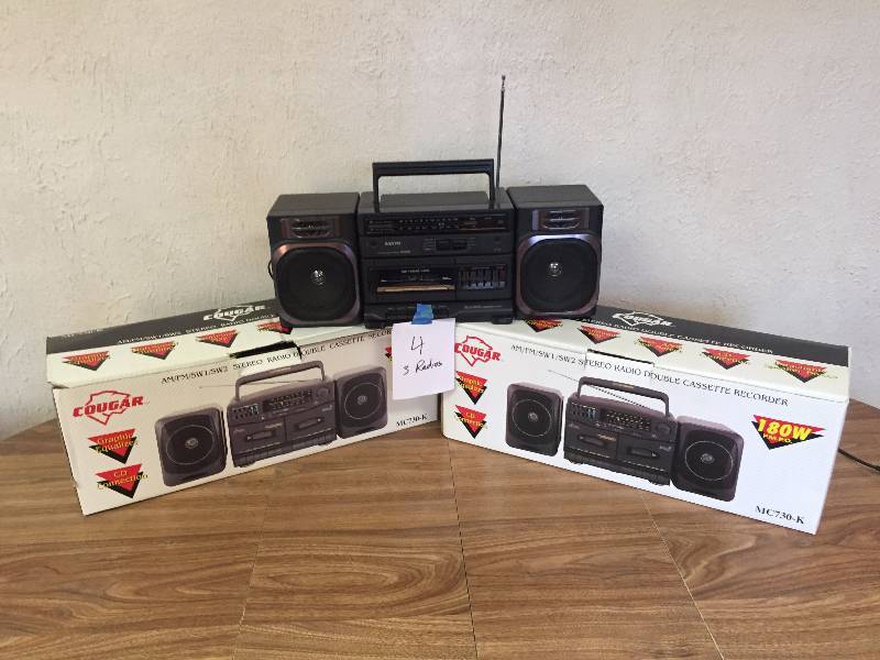 FOUR OLD SCHOOL RADIOS ALL NEW