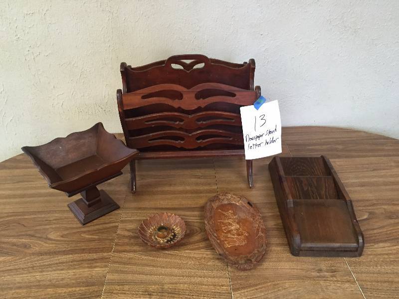 MAGAZINE RACK,ENVELOPE HOLDER, FRUIT HOLDER ALL WOOD