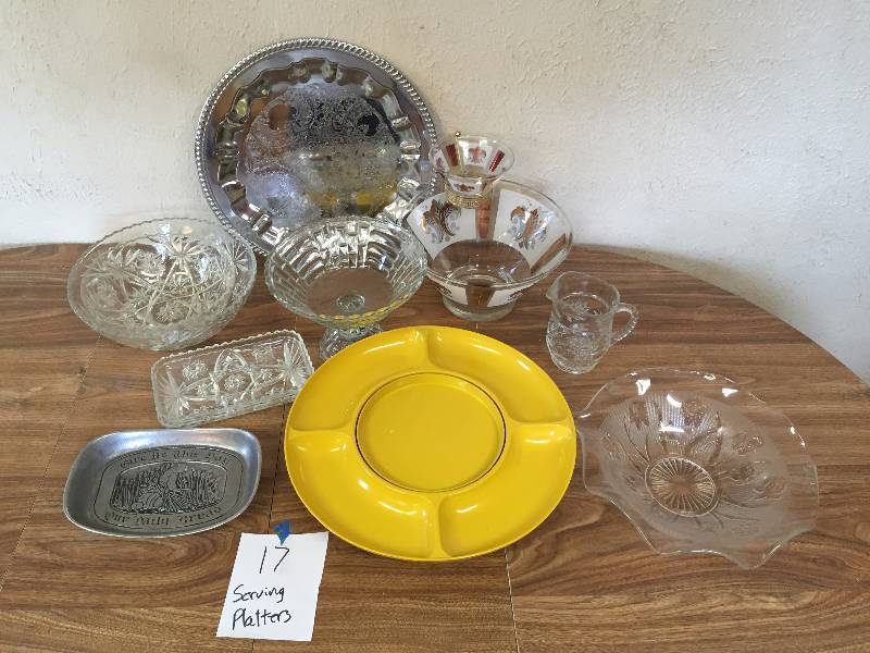 ANTIQUE SERVING TRAYS
