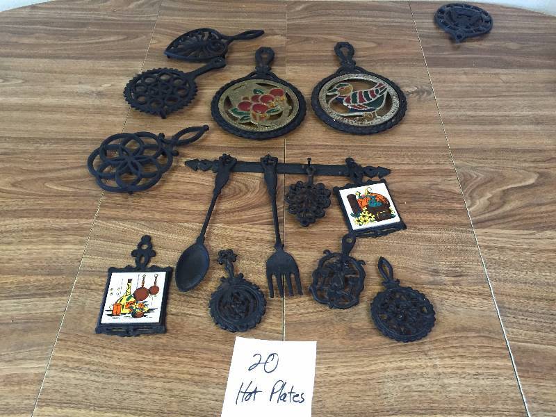 CAST IRON HOT PLATES AND STAINED GLASS