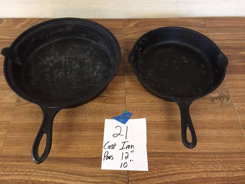 CAST IRON FRYING PANS