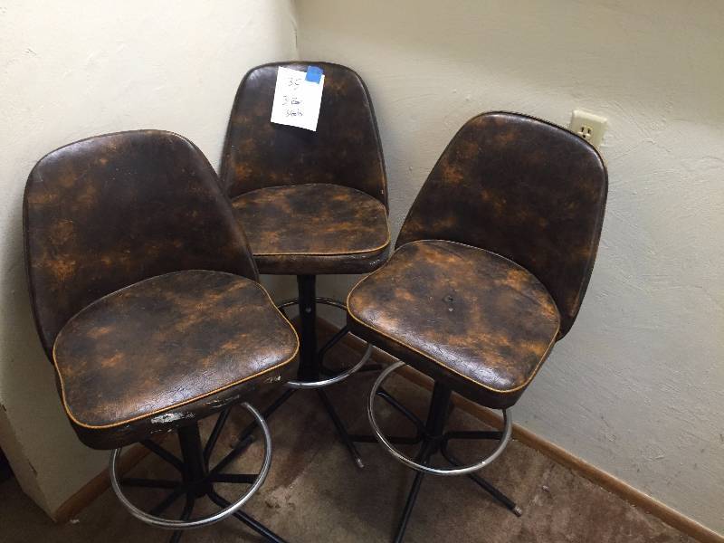 THREE BAR STOOLS