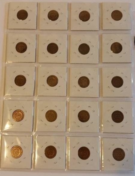 Lot of (20) Indian Head Pennies - All Different Dates