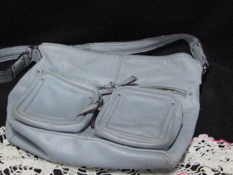 Tignanello Blue Leather Handbag
