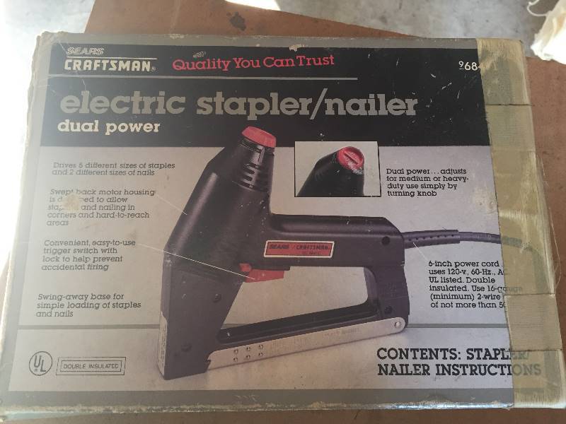 Craftsman Electric Stapler/Nailer Estate Auction. Tools, Tools and