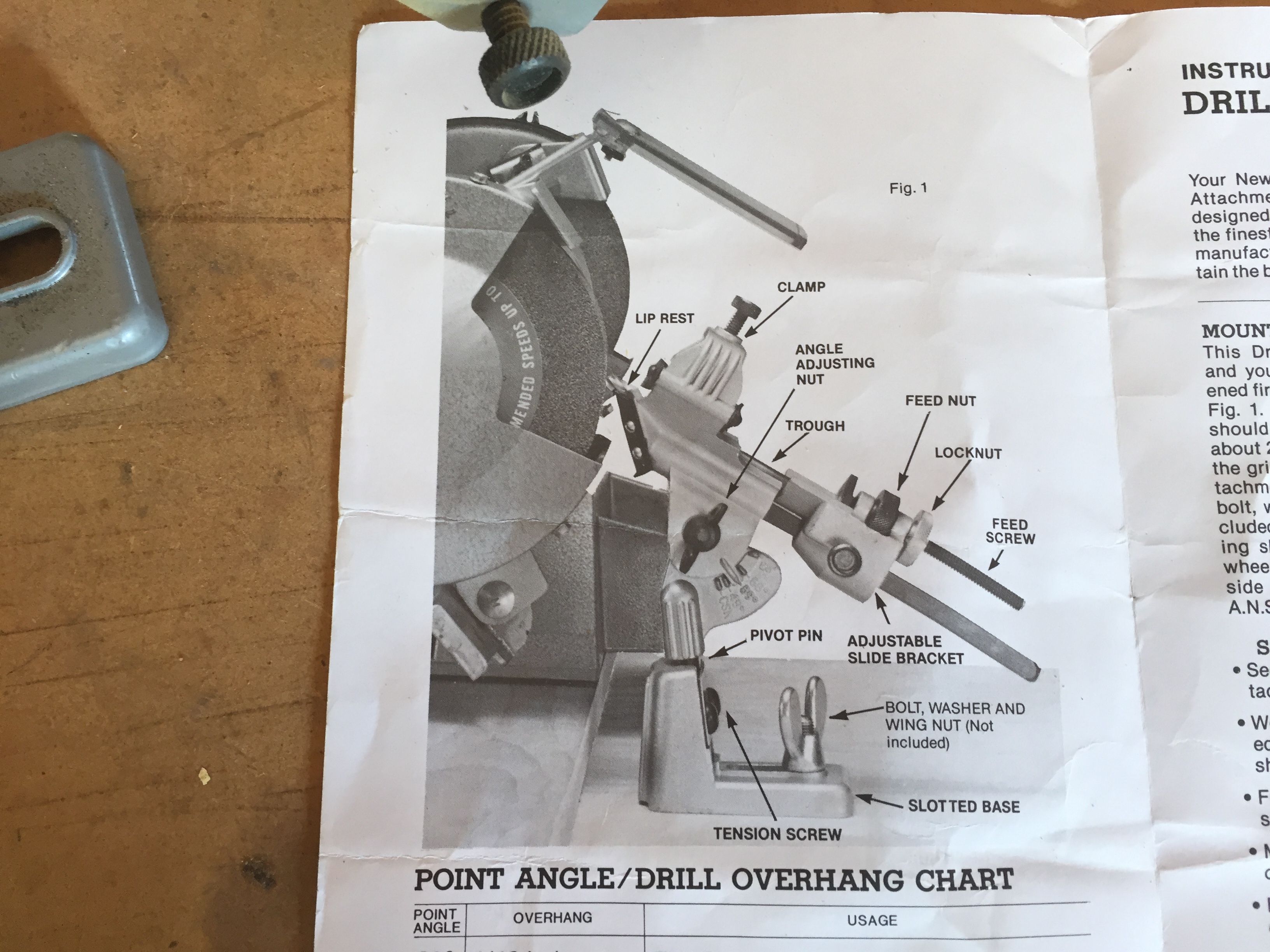 lot 34 image: Drill Bit Sharpening Attachment an Remote Drill Extension