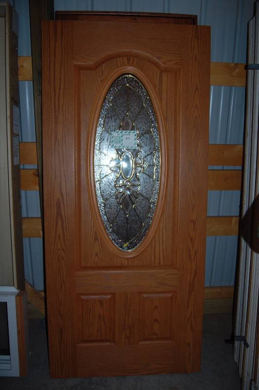 lot 37 image: Decorative Exterior  Oak Finish Door