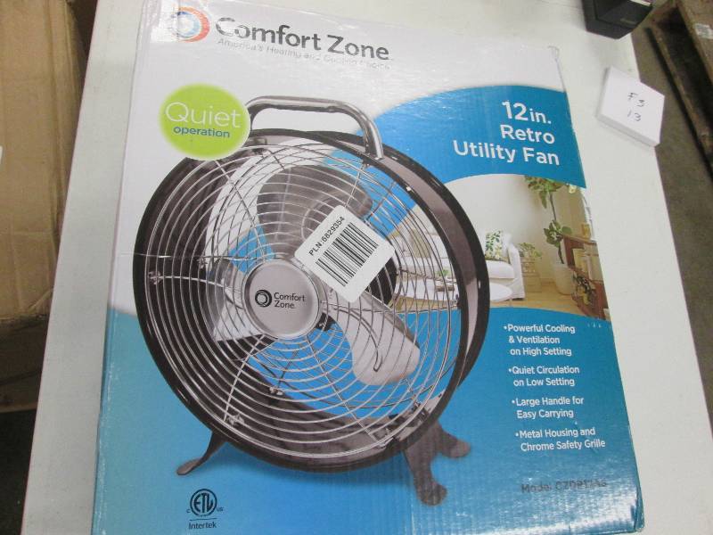 Comfort Zone 12 inch Retro Utility ...