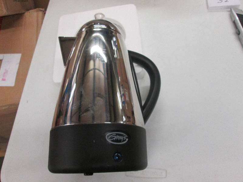 Ginnys Brand Coffee Pot open box, ...