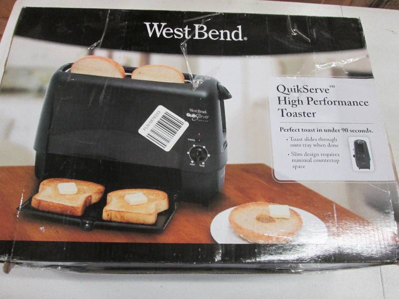 West Bend Quik Serve Toaster, Black...
