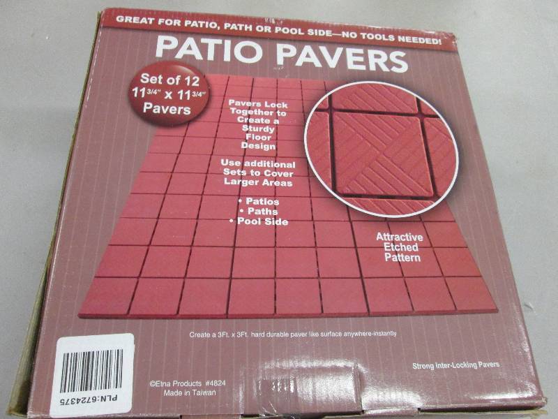 Set of 12 Interlocking Patio Tiles ...
