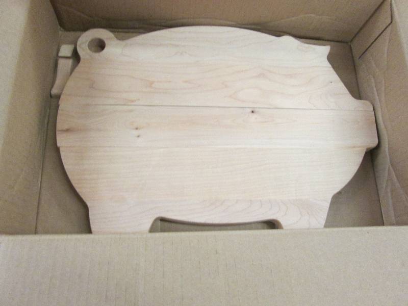 Wooden Pig Shaped Name Plate - writ...