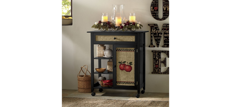 Burlap Apple Kitchen Cart open box ...